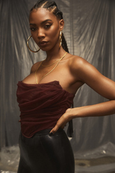 Mesh Boned Corset Top - Dress In Beauty